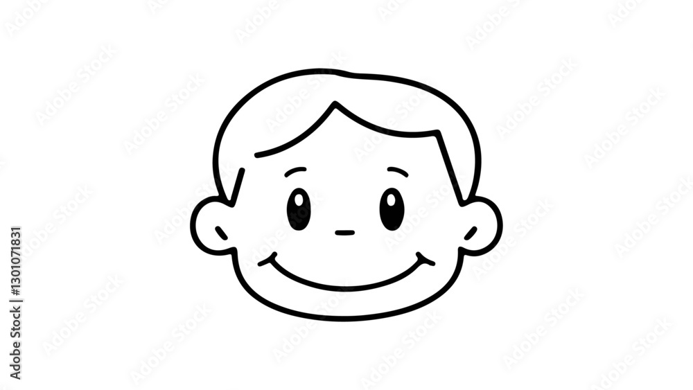 funny cartoon smiling kid face funny cartoon smiling kid face