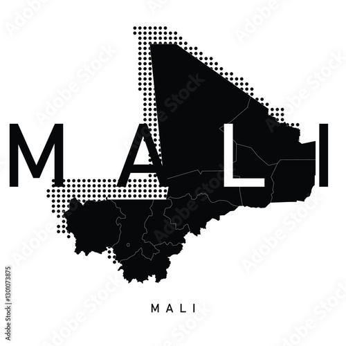 Mali map illustration vector