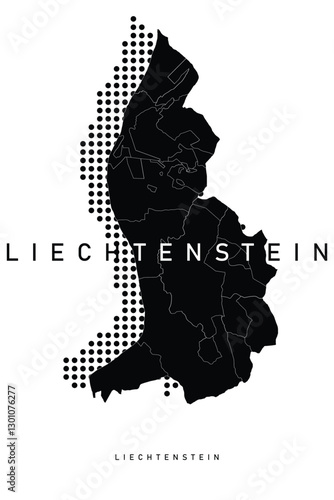 Liechtenstein map illustration vector
