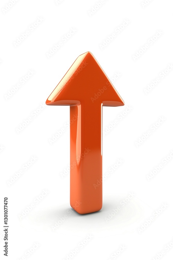 A vibrant orange 3D arrow pointing upwards, symbolizing growth and progress. A vibrant orange 3D arrow pointing upwards, symbolizing growth and progress.