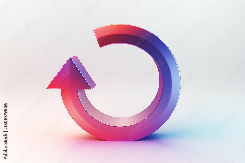 A colorful, 3D circular arrow icon with a vibrant gradient, symbolizing refresh and renewal. A colorful, 3D circular arrow icon with a vibrant gradient, symbolizing refresh and renewal.