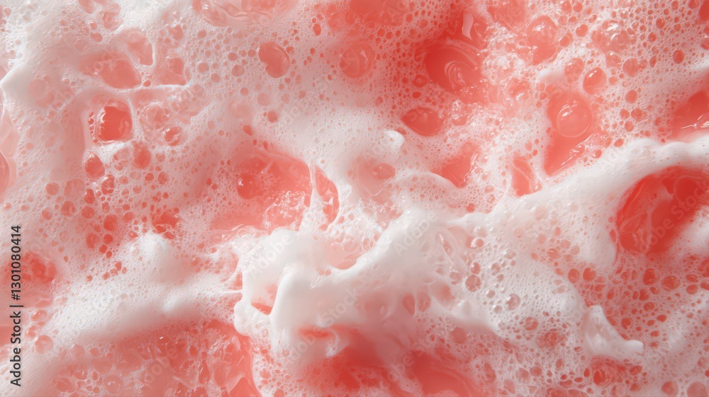 Fototapeta premium Pink and White Foam Texture Abstract Background