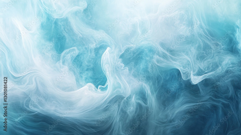 Obraz premium Abstract Swirling Blue and White Paint Texture