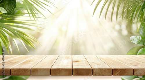 Wooden Table Foliage View