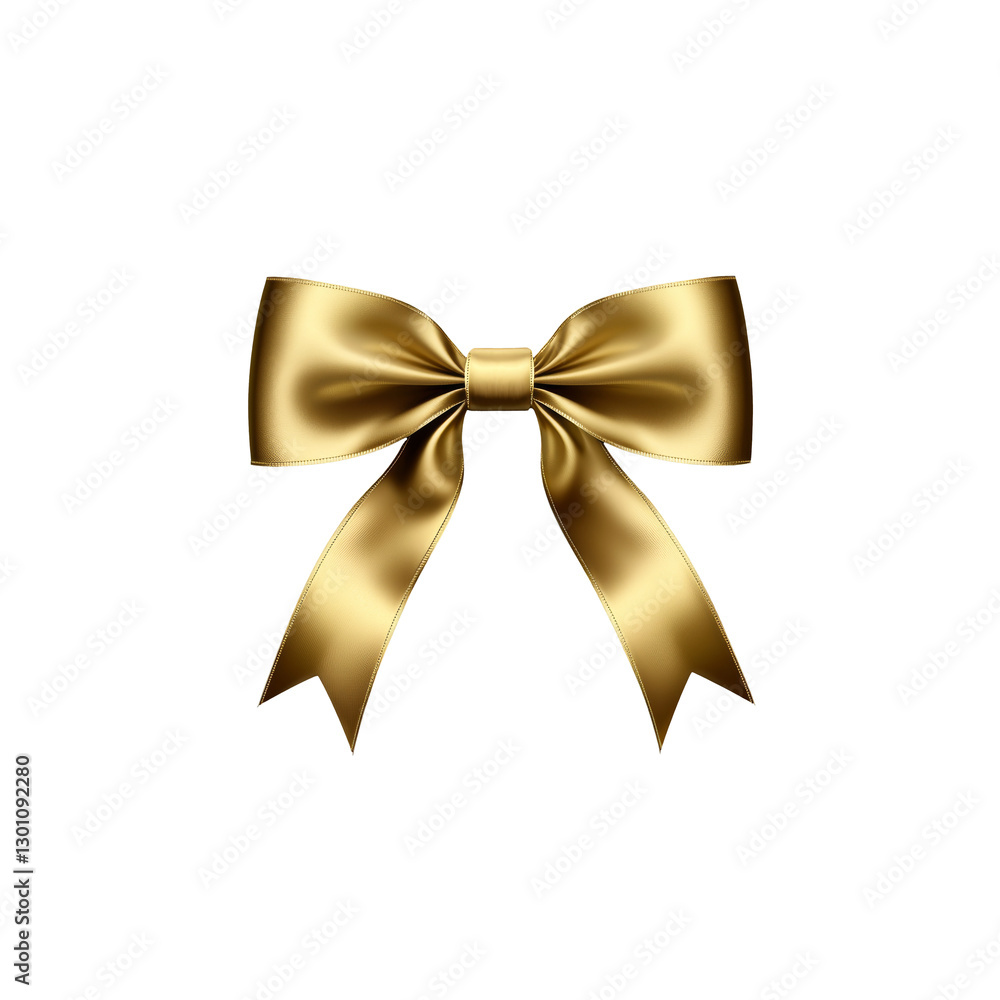 gold ribbon bow isolated on transparent background. gold ribbon bow isolated on transparent background.