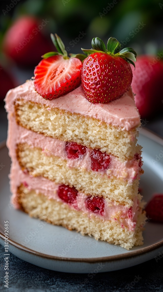 Strawberry Dreams: Vanilla Sponge Delight Strawberry Dreams: Vanilla Sponge Delight