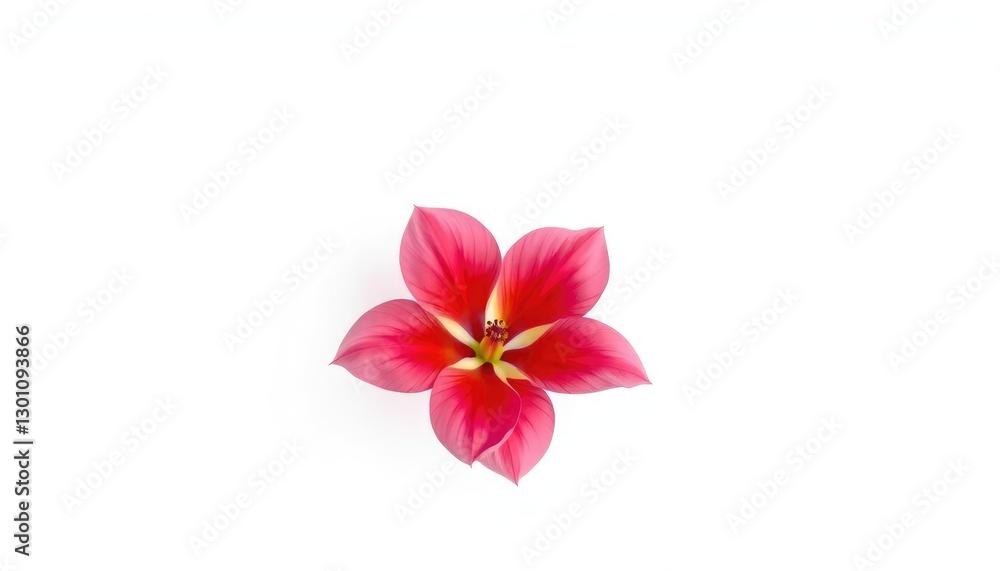 Fototapeta premium A single, vibrant bloom isolated against a pure white backdrop, wallpaper, nature