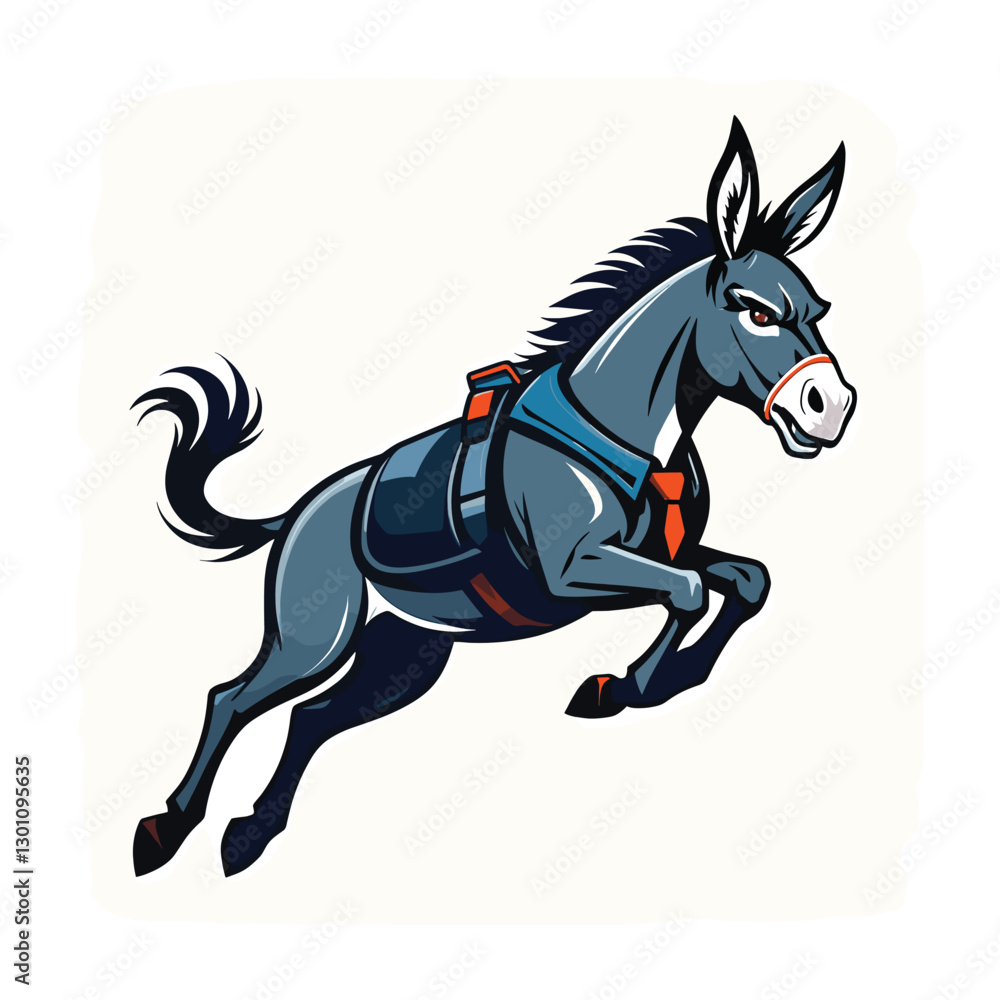 Obraz premium Illustration animal donkey vector