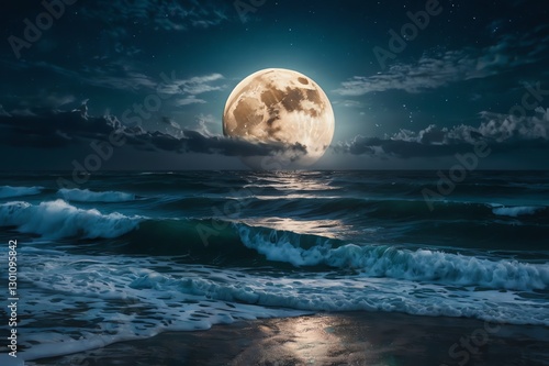 Celestial Moonlit Ocean