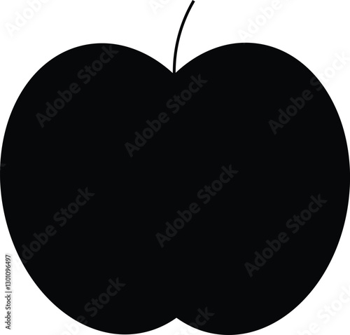 a nice style apple vector design icon