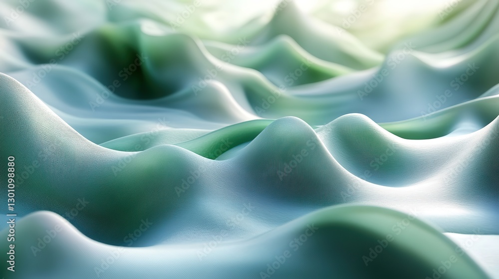 Fototapeta premium Trendy mint abstract background with light and shadows, simulating a caustic effect.
