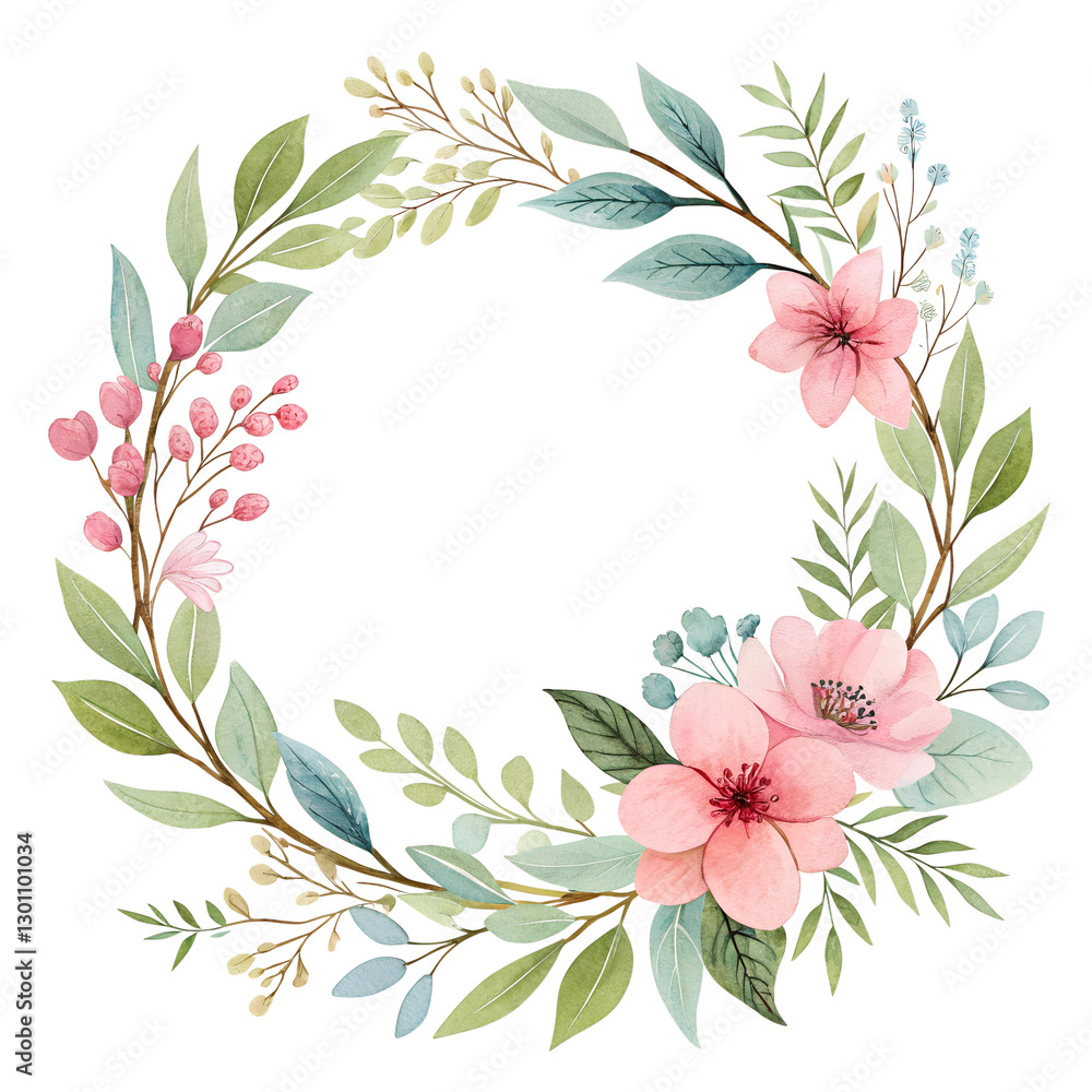 frame with flowers watercolor illustration png frame with flowers watercolor illustration png