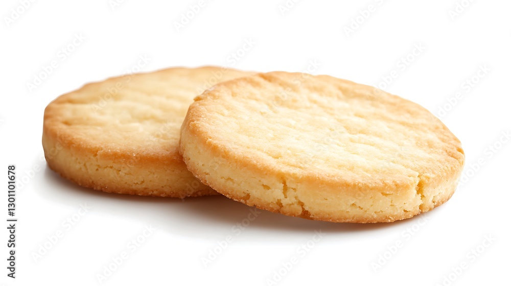 Delicious round cookies on white background for food lovers perfect snack minimalist style Delicious round cookies on white background for food lovers perfect snack minimalist style