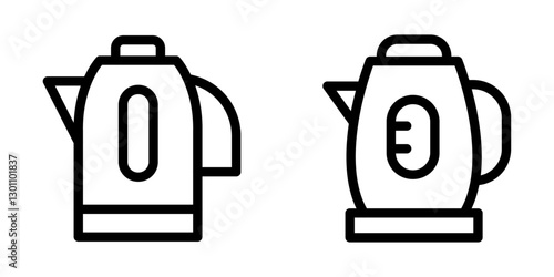 Electric Kettle Outline Coloring Page Line Art Drawing