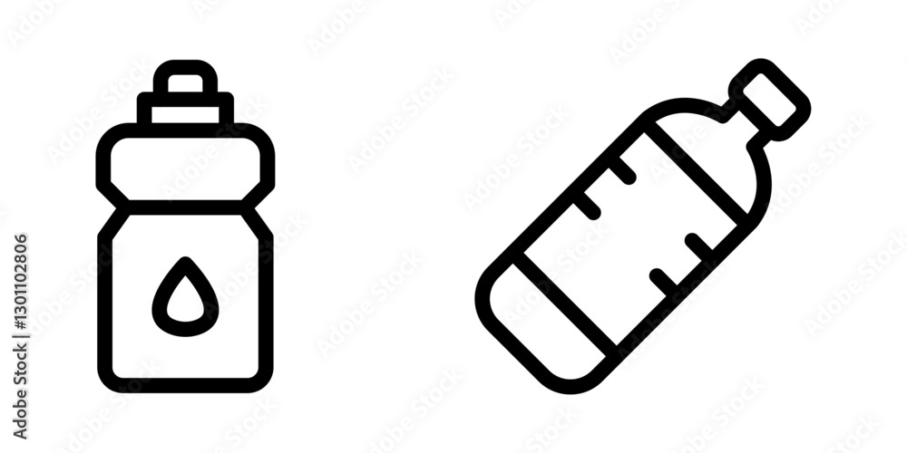 Water Bottle Vector Icon Set – Hydration, Fitness & Everyday Essentials Water Bottle Vector Icon Set – Hydration, Fitness & Everyday Essentials