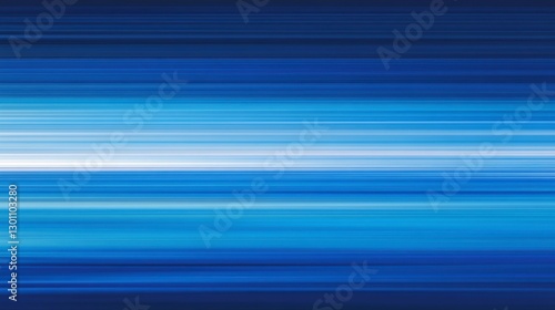 Abstract blue horizontal streaks, motion blur, speed, fast movement, background image