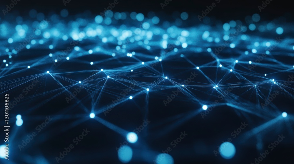 Abstract network of glowing points and lines. Possible use technology background Abstract network of glowing points and lines. Possible use technology background