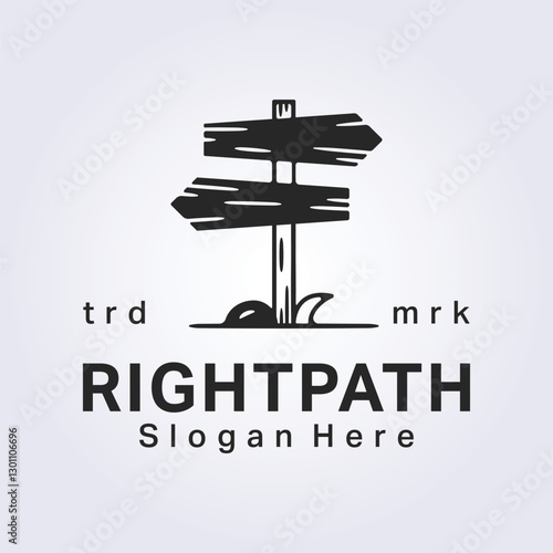 vintage adventure road sign logo design