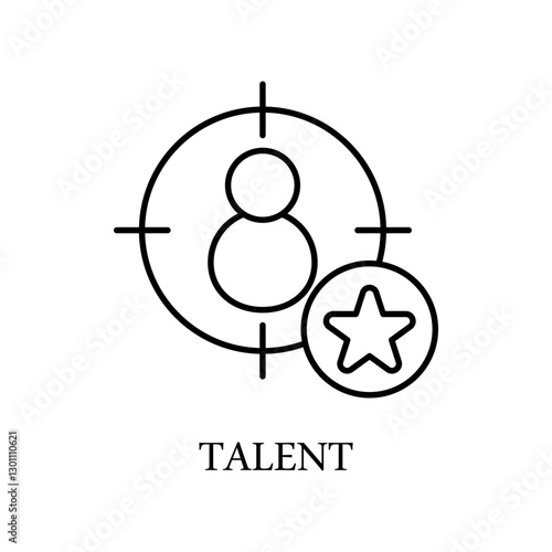 Icon a talent, isolated against a clean background.