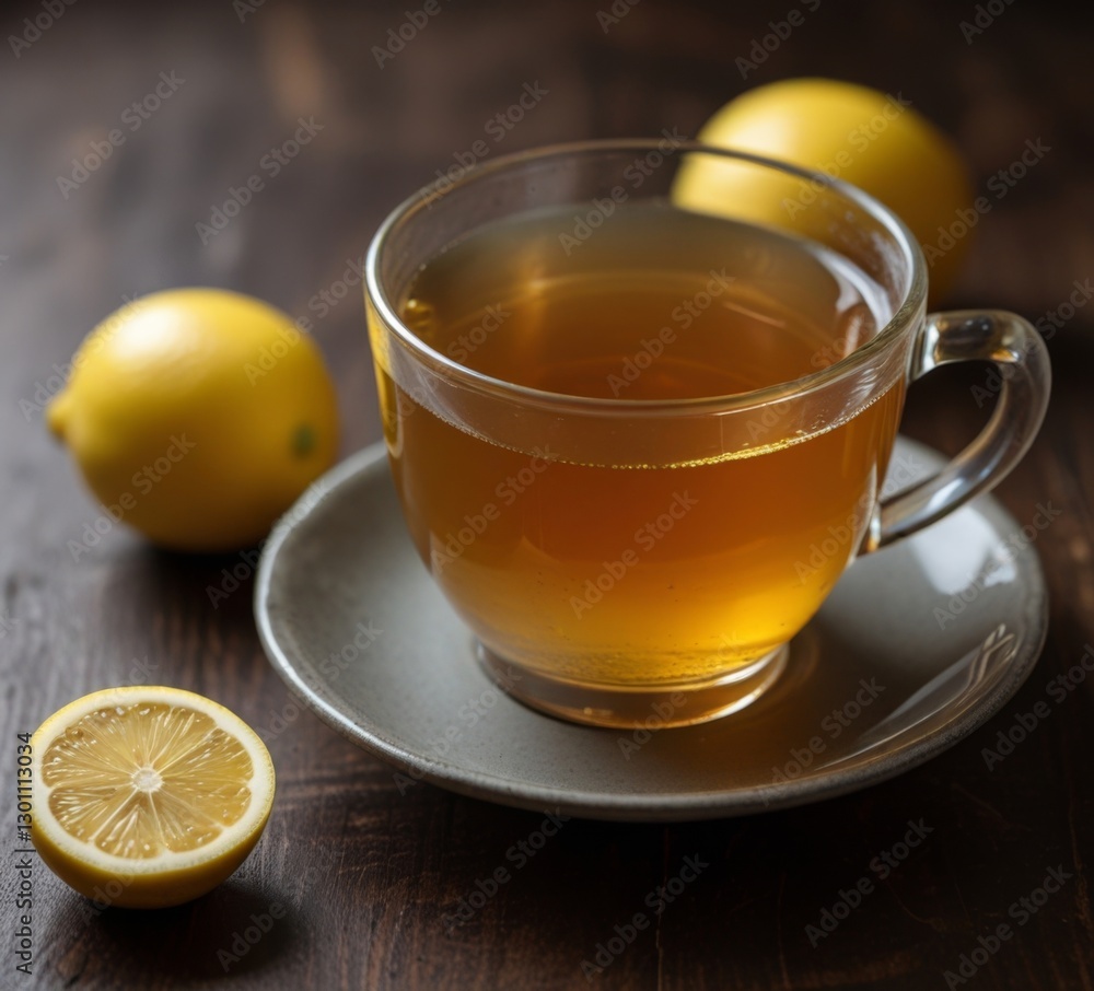 tea with berries and lemon still life tea with berries and lemon still life