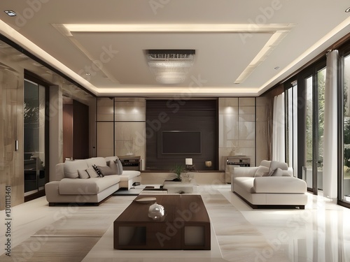 Wallpaper Mural living room interior on mosque Torontodigital.ca