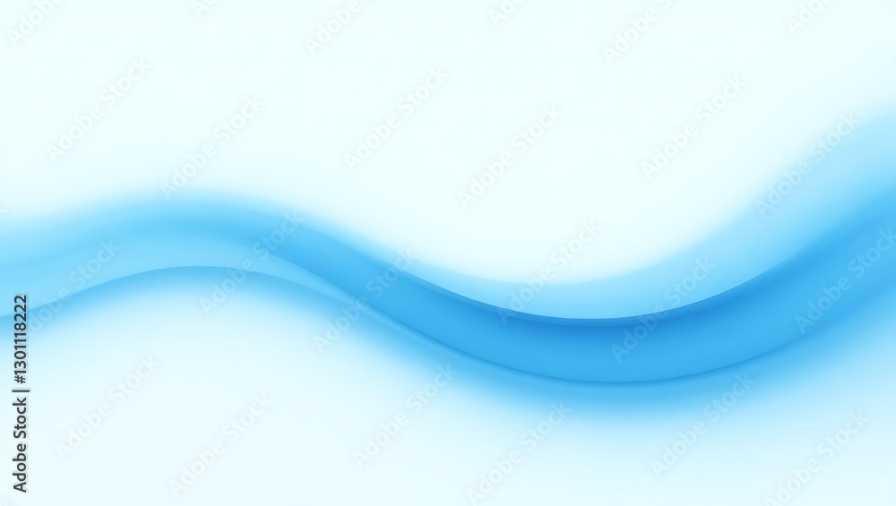 Naklejka premium Abstract vibrant blue curved background. Generative Ai.