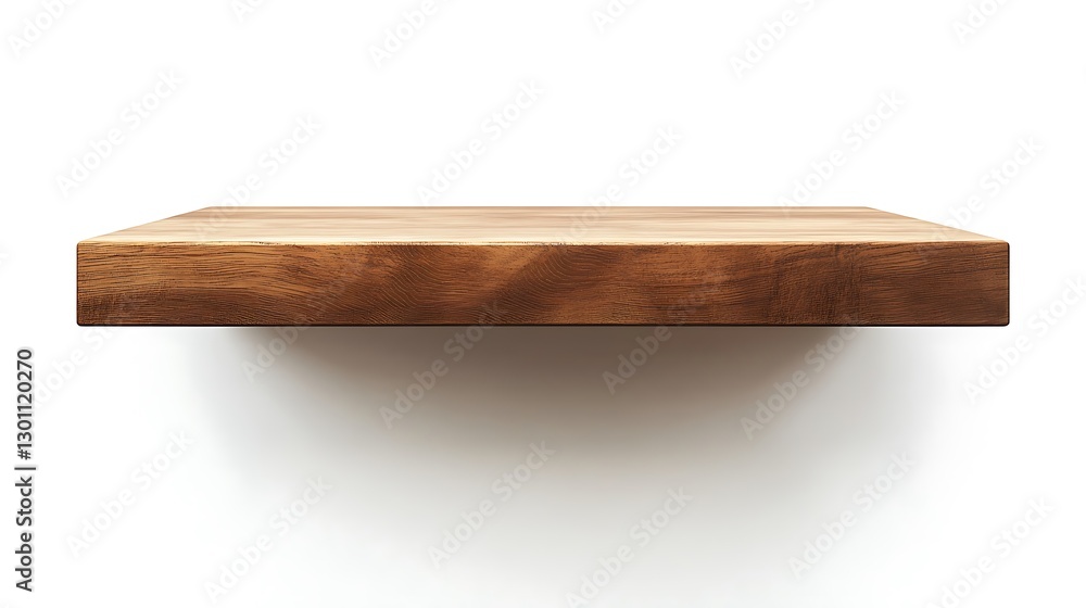 Minimalist wooden shelf asset in house furniture display on white background modern interior design concept Minimalist wooden shelf asset in house furniture display on white background modern interior design concept