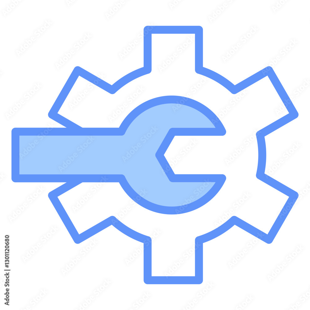 Settings Outline Blue Color Icon Settings Outline Blue Color Icon