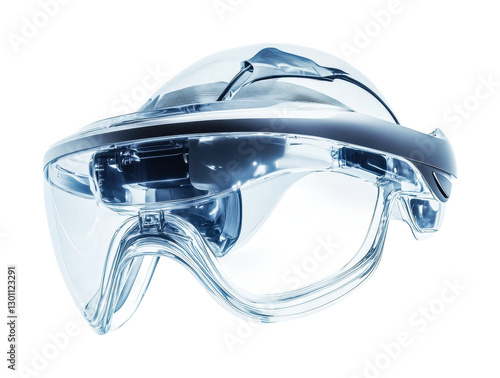 Innovative swimming mask design for enhanced underwater visibility in aquatic activities, cut out photo