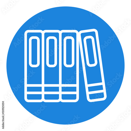 Binders Folder Circle Icon