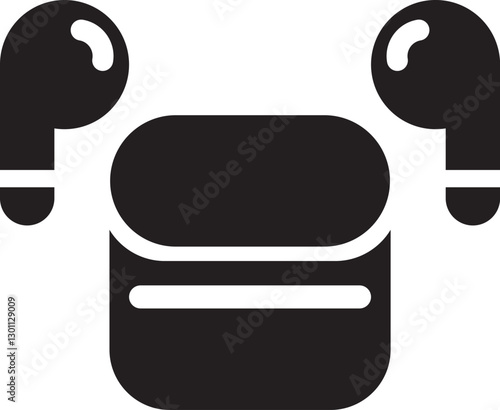Earphones wireless headphones icon