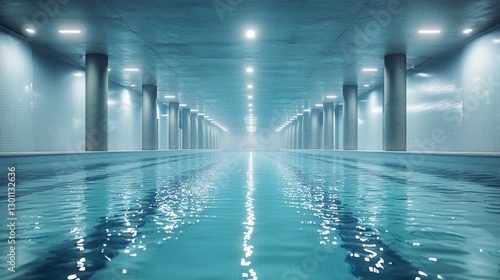 Modern Gym Swimming Pool  A Spacious and Inviting Aquatic Environment