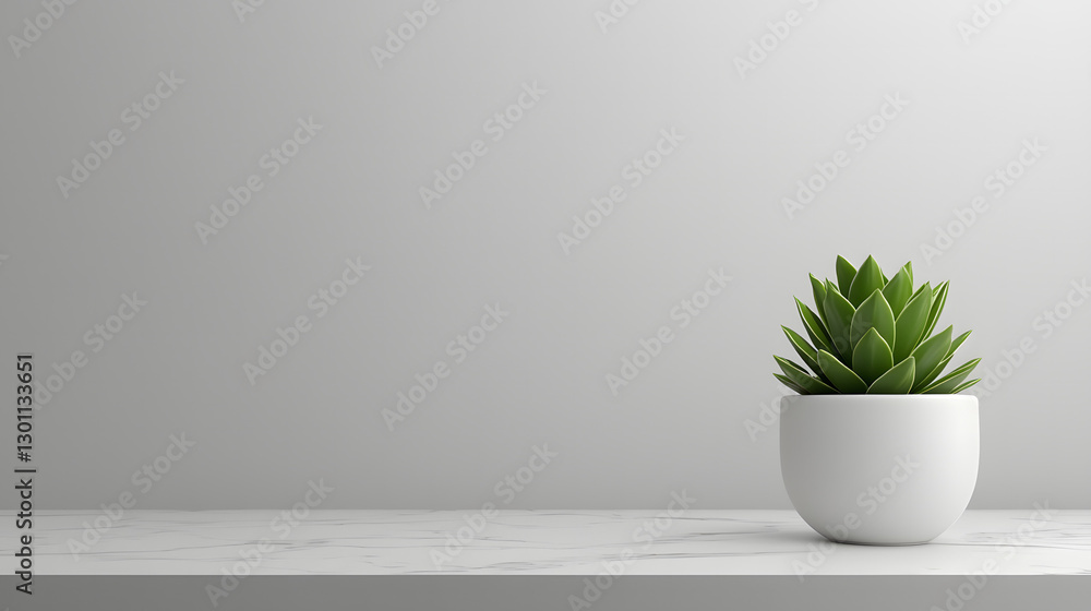 Minimalist Succulent: A striking succulent plant in a simple white pot, gracefully placed on a stone shelf, epitomizes modern interior design aesthetics. Minimalist Succulent: A striking succulent plant in a simple white pot, gracefully placed on a stone shelf, epitomizes modern interior design aesthetics.