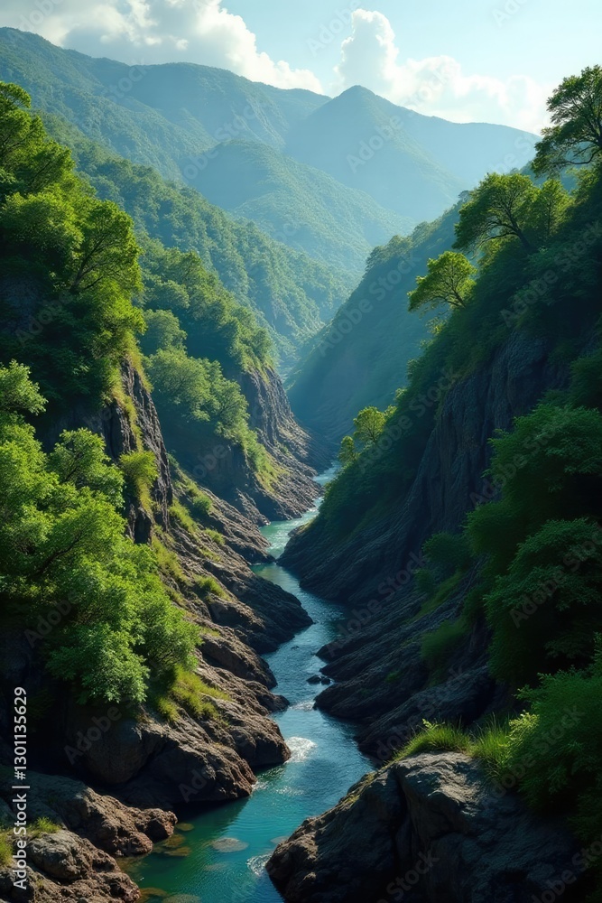 Lush greenery surrounds massive iron ore deposits, rocks, terrain, nature Lush greenery surrounds massive iron ore deposits, rocks, terrain, nature