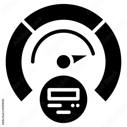 Performance Glyph Icon in Performance Strength and Management Vector Design