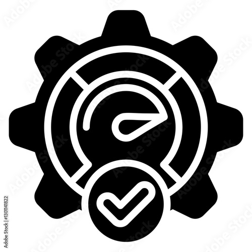 Performance Glyph Icon in Performance Strength and Management Vector Design