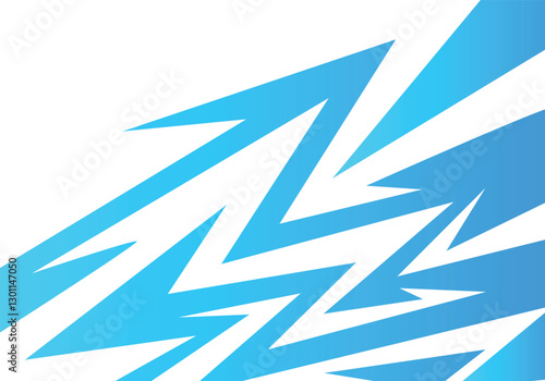 "Radical Lines: Blue and White Contrast,spikes and zigzag pattern