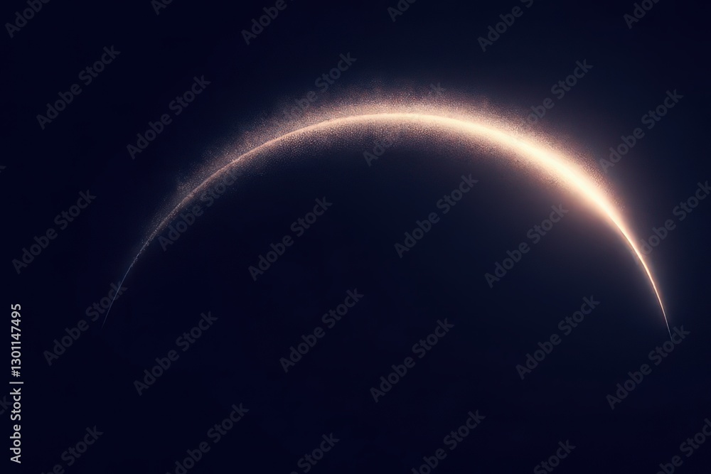 Sleek Arc of Radiant Dust: Arcing Against a Deep Navy Sky Sleek Arc of Radiant Dust: Arcing Against a Deep Navy Sky