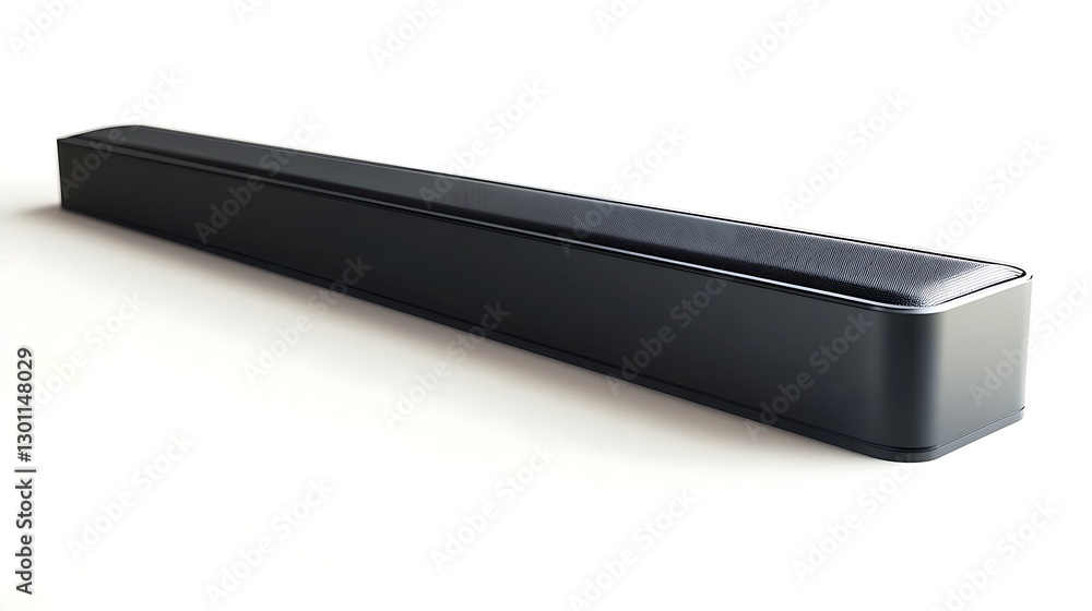 Modern sound bar asset in house furniture white background minimalistic design home audio environment Modern sound bar asset in house furniture white background minimalistic design home audio environment