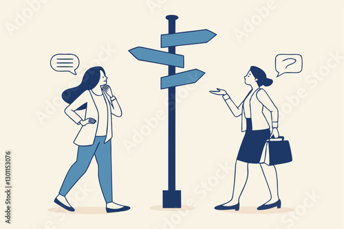 Business decision making, career path, work direction or choose the right way to success concept, confusing businessman looking at multiple road sign with question mark and thinking which way to go.