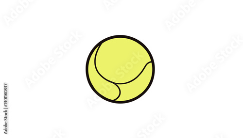 Tennis ball on white background