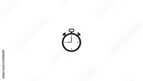 Stopwatch icon on white background