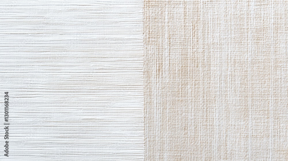 Fototapeta premium Matte wooden textures softly fading into a neutral linen background, forming a natural and balanced organic feel