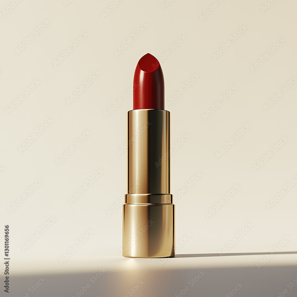 A red lipstick on a white background A red lipstick on a white background