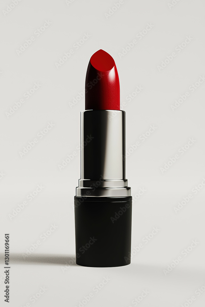 A red lipstick on a white background A red lipstick on a white background