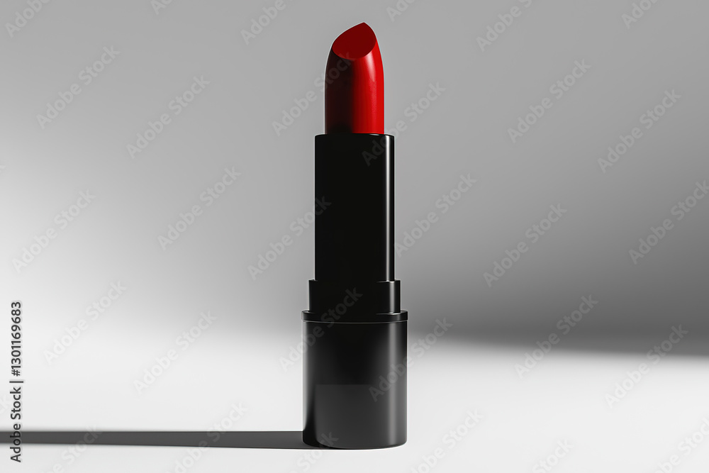 A red lipstick on a white background A red lipstick on a white background