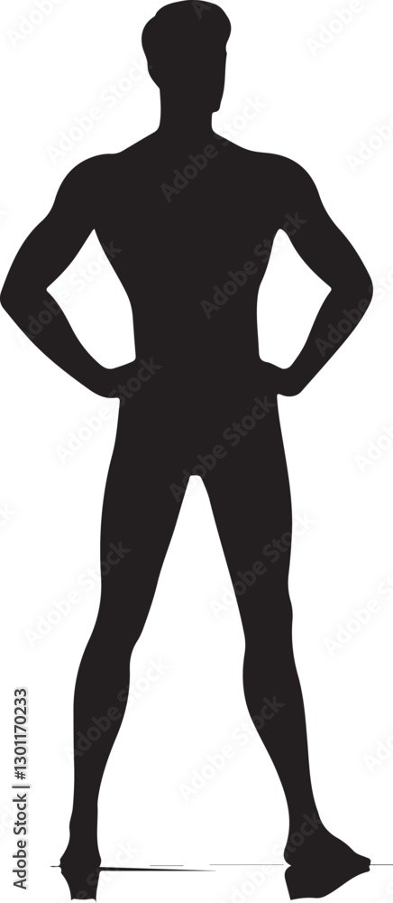 Standing with confidence illustration Standing with confidence illustration