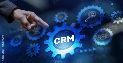 CRM Customer Relationship Management Business Concept. Customer focus