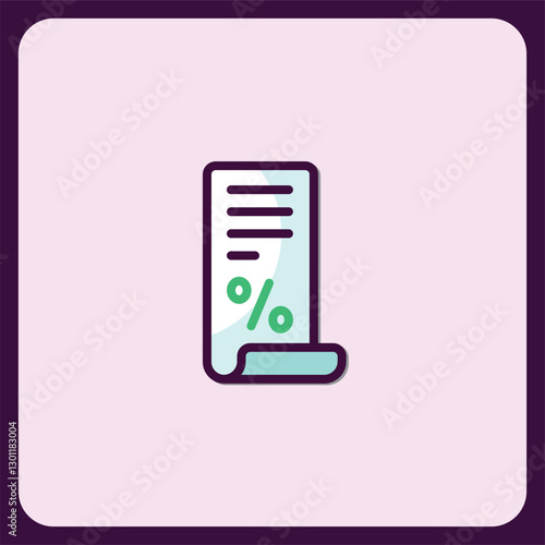 Modern Discount Percentage Icon for Finance and Business