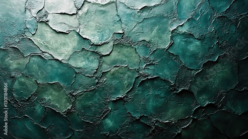 A modern dark green low contrast concrete textured wall background. Great design for any purposes. Stylish urban monochrome abstract backdrop, winter color trend.